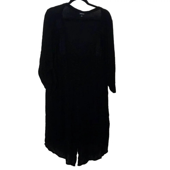 Torrid black Button Front Gauze Tab Sleeve Skater Dress size 2X - Picture 1 of 7